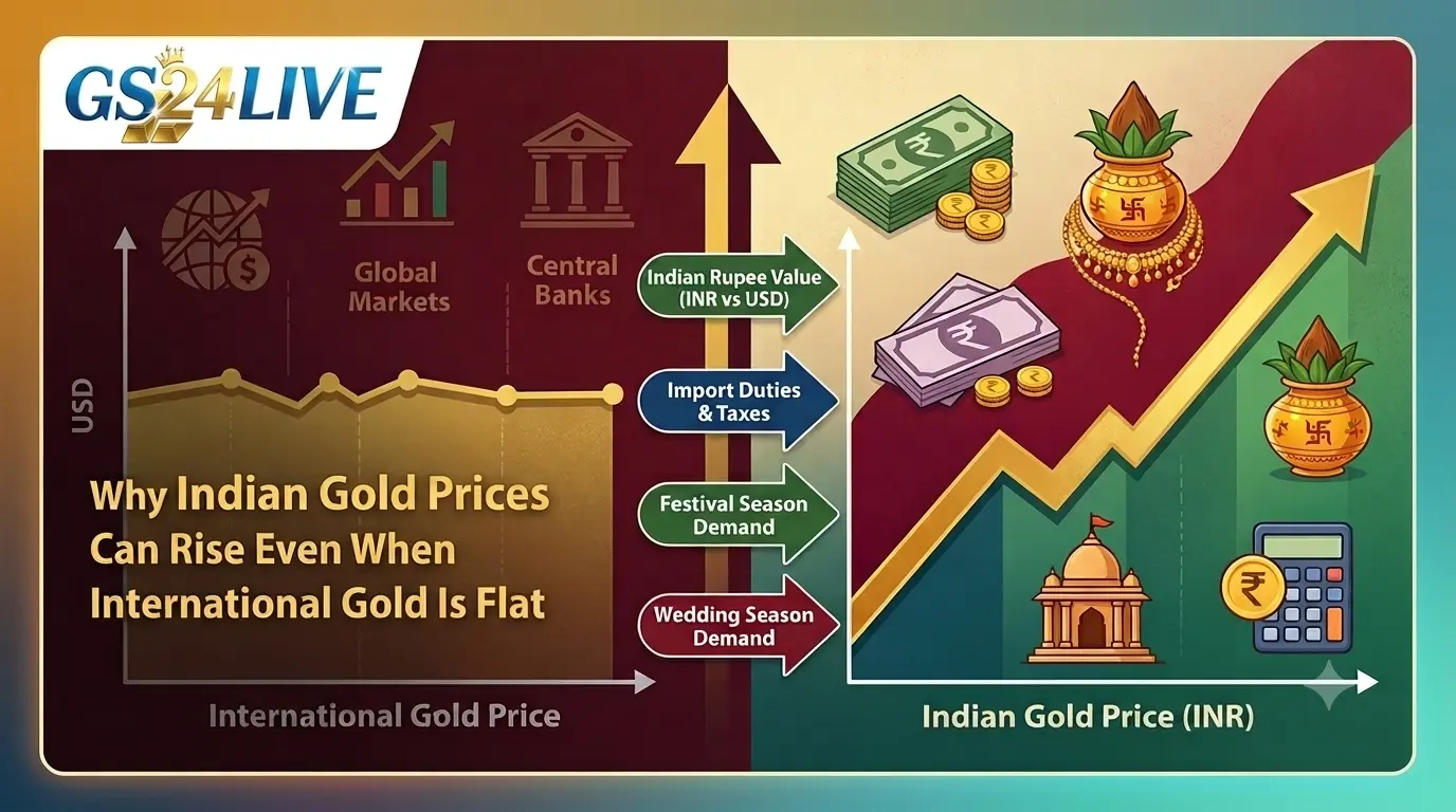 Why Indian Gold Prices Can Rise Even When International Gold Is Flat