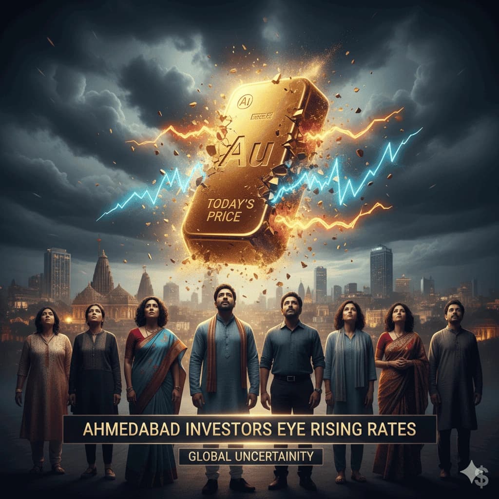 Gold Price Today: Ahmedabad Investors Eye Rising Rates Amid Global Uncertainty