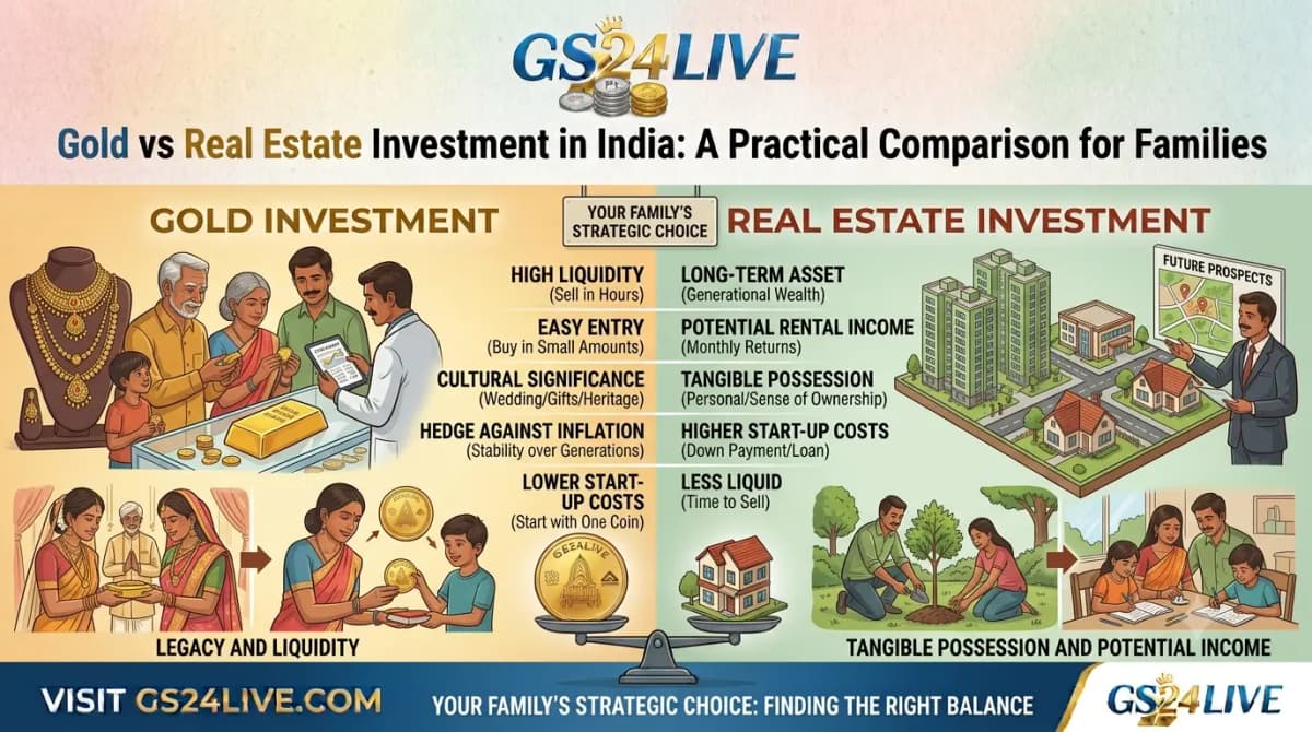 Gold vs Real Estate Investment in India: A Practical Comparison for Families