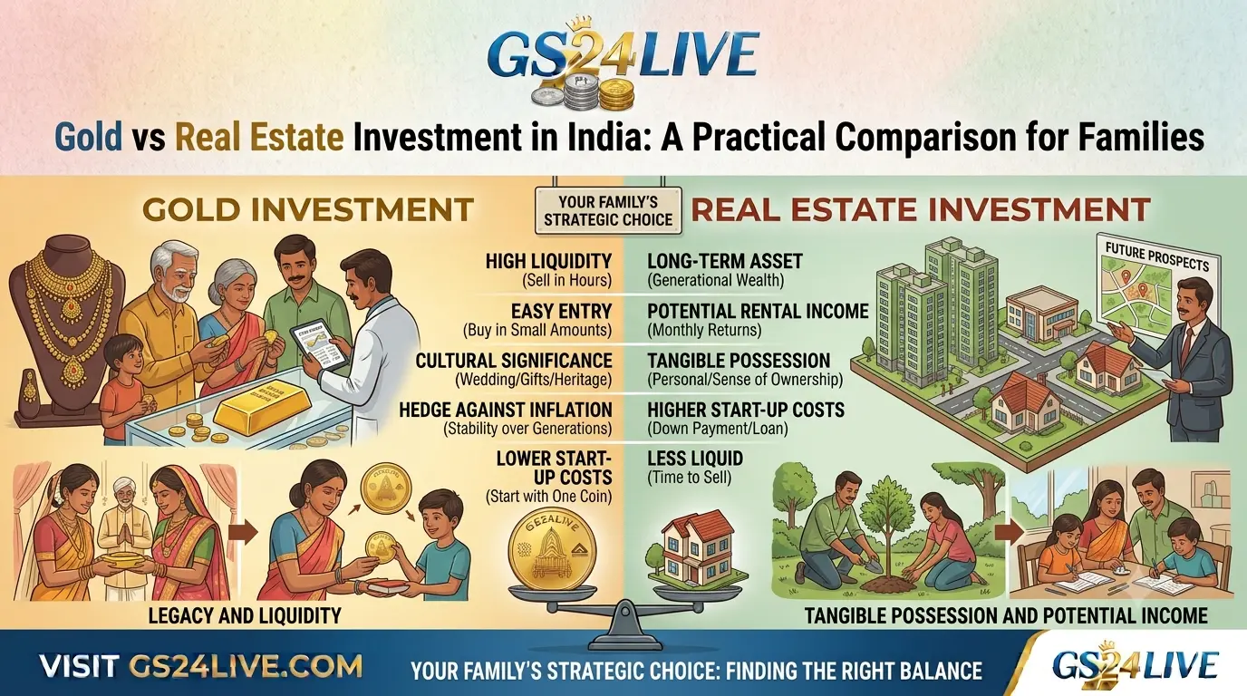 Gold vs Real Estate Investment in India: A Practical Comparison for Families