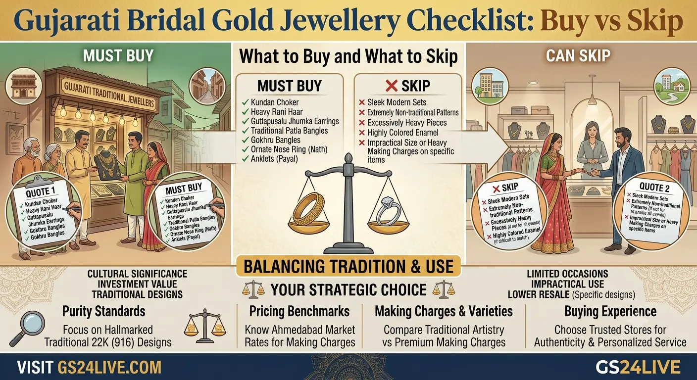 Gujarati Bridal Gold Jewellery Checklist: What to Buy and What to Skip