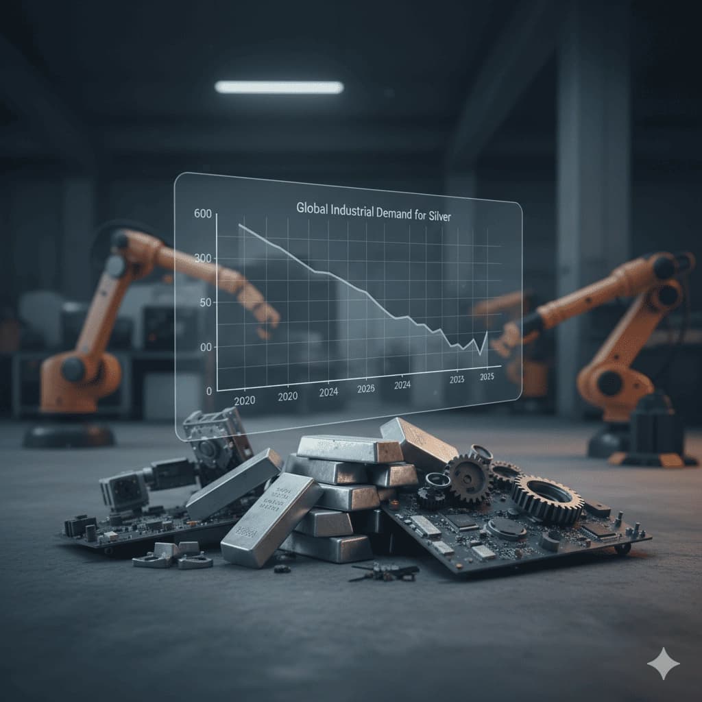 Silver Drops ~4% in One Week: Industrial Slowdown Hits Global Demand