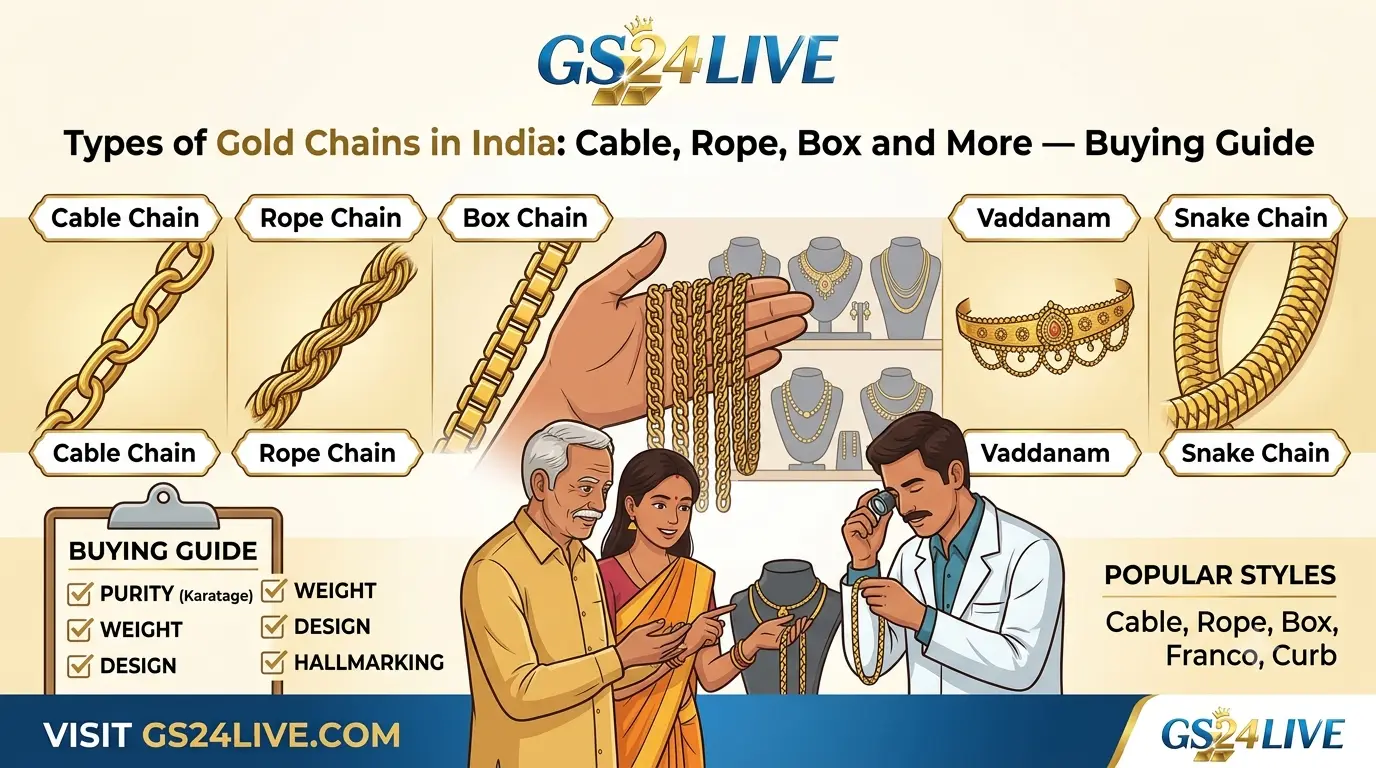 Types of Gold Chains in India: Cable, Rope, Box and More — Buying Guide