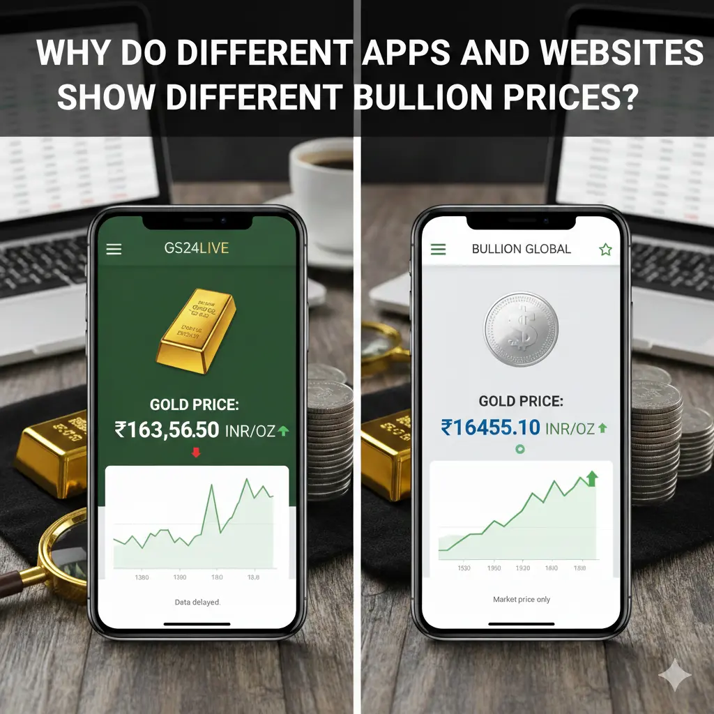 Why Do Different Apps and Websites Show Different Bullion Prices? | Gold & Silver