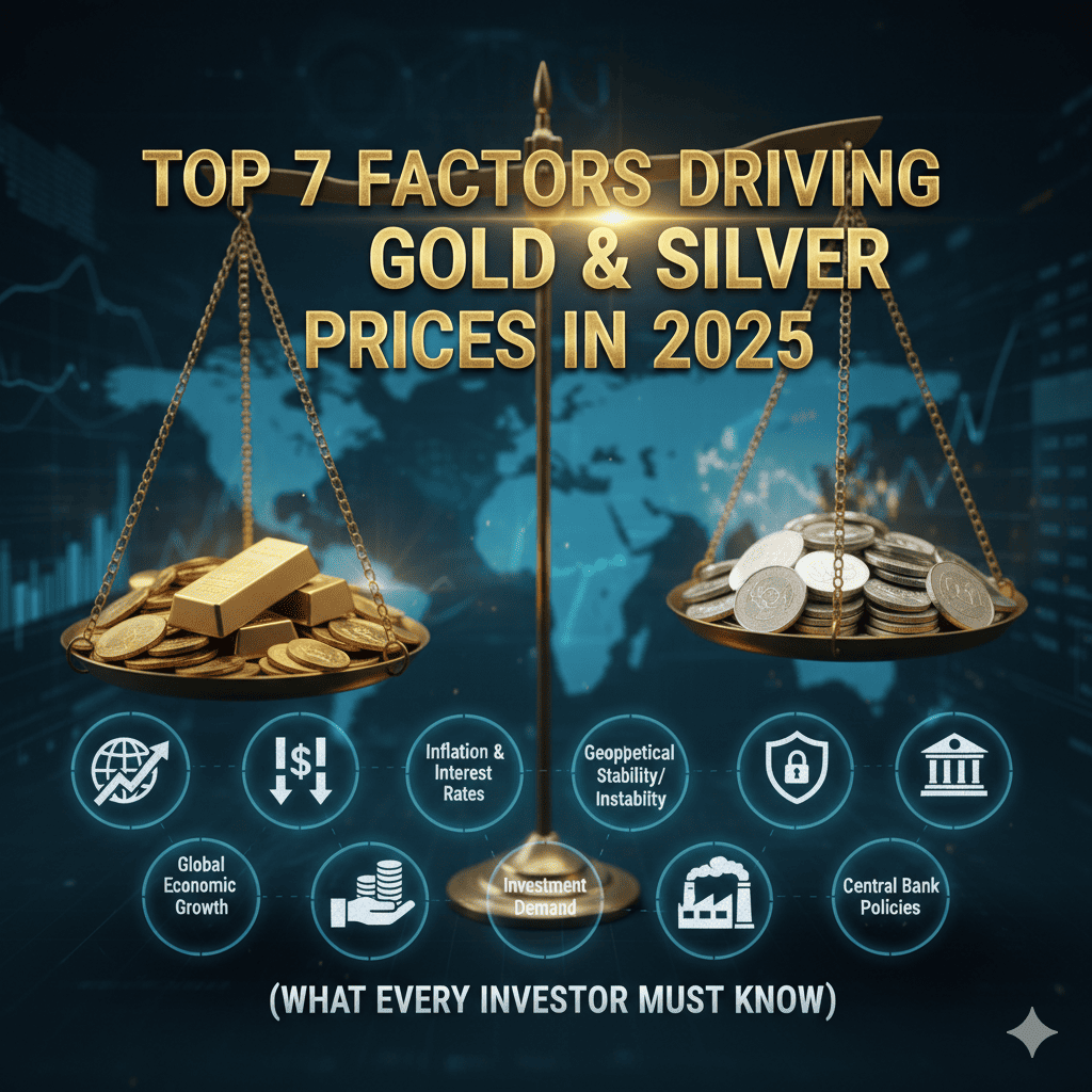 Top 7 Factors Driving Gold & Silver Prices in 2025 (What Every Investor Must Know)